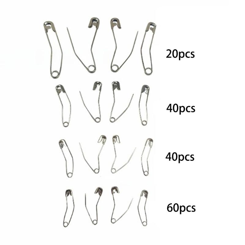Versatile 160pcs Curved Safety Pins Stainless Steel Quilting Basting Pins with Plastic Storage Box Art And Craft Tools