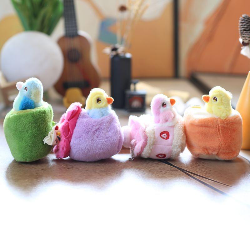 Bird Cuter Plush Pendant  Pp Cotton Filled Cartoon Bird Nest Toy For Kids Girls