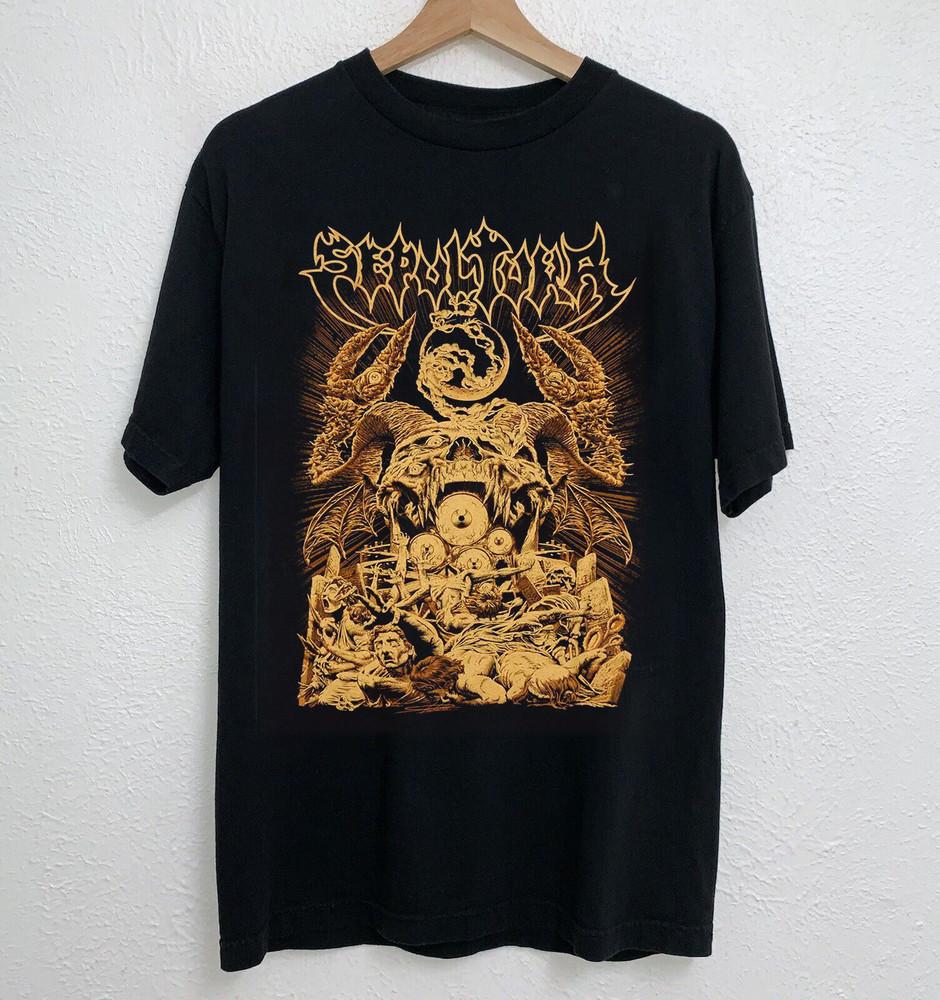 

Rare Sepultura Arise Short Sleeve Black All Size Shirt Unisex T-Shirt XXXXL