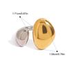 Yori Glossy Simple Irregular Open Ring Stainless Steel Metal Texture 18 K Plated Waterproof Geometric Charm Jewelry 2025