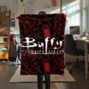 1PC Buffy the Vampire Slayer Print Flannel Blanket, High quality All Seasons, Home Decor, Warmth and Comfort, Perfect for Christmas Gifts