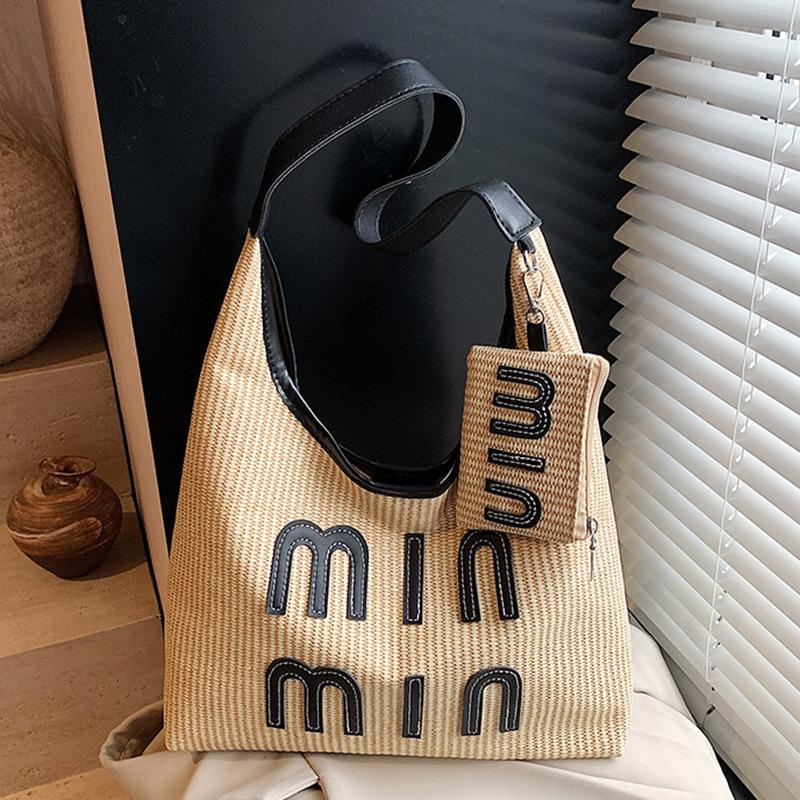 

Премиальная ретро женская сумка 2025 года новой коллекции большой вместимости, ручная, на одно плечо, модная сумка-тоут, сумка подмышку чёрный