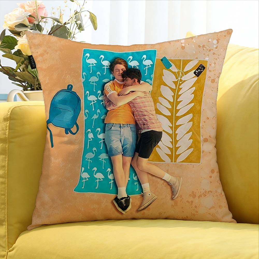 HHeartstopper Nick Charlie World Various Sizes Square Pillow Case For Car Home Bedchamber Decor