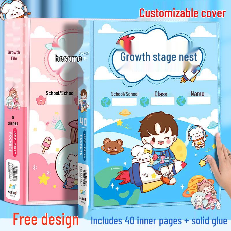 Children's Loose-Leaf Memory Book: Growth Record, Artworks, Photos & Kindergarten Keepsakes