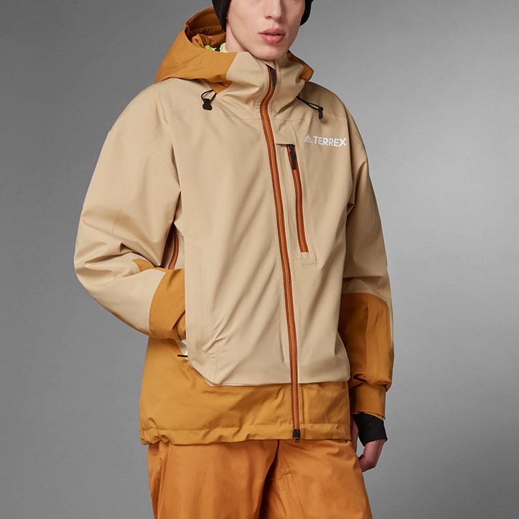 Adidas Terrex Mys In Jack2l Letter Print Hooded Ski Cotton Jacket Men Jacket Yellow GT2803
