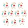 10pcs/lot Alloy Drop Oil Pendants Flower Alpaca Cactus Shaped Charm For DIY Fashion Christmas Necklace Earrings Jewelry Gifts