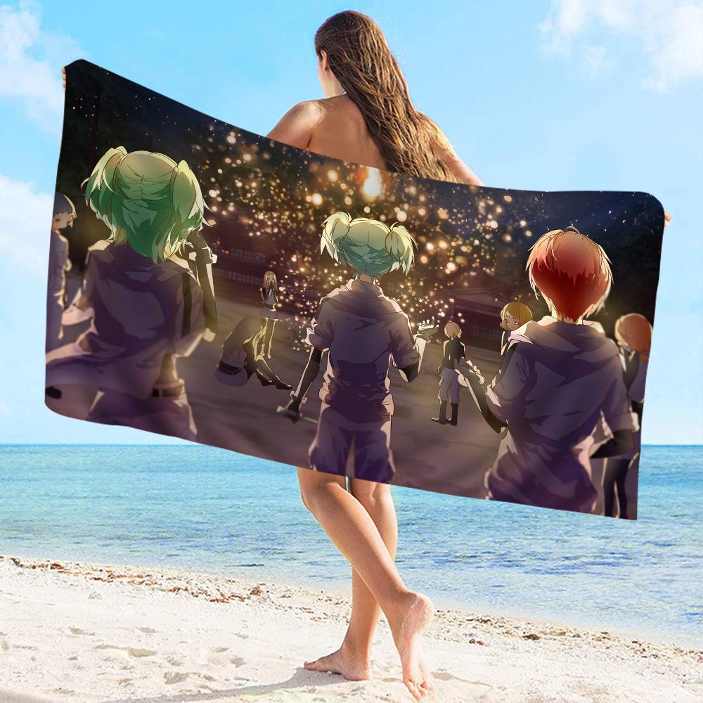 A-Assassination C-Classroom Bath Towel Microfiber Soft Water Absorbing Breathable For Girl Kids Decorative Cartoon Beach Towel