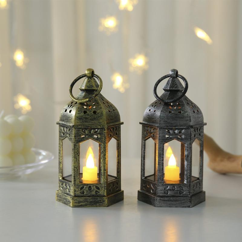 European Retro Plastic Style Portable Electronic Wax Stand for Home and Restaurant Holiday Decoration