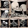 Simple Skull Love Married In Love Pillow Case Square Pillow Bedroom Sofa Leisure Comfort Cushion Car Home Decoration