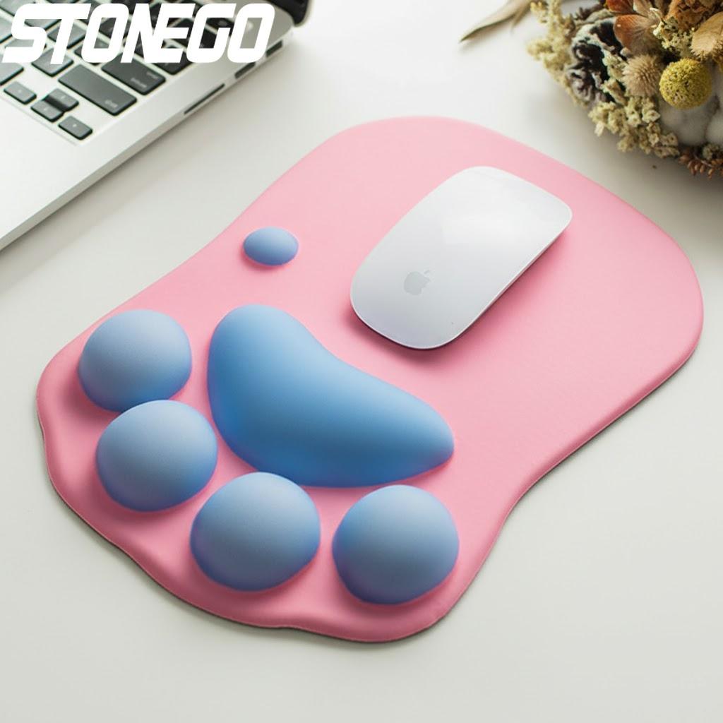Cute Cat Paw Mouse Pad Silicone Wrist Rest for Computer Laptop Desk Accessories Non-Slip Gaming Mouse Mat