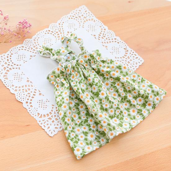 Puppy Clothes Outing Sun Protection Fashion Pet Floral Suspender Skirt for Female Dogs