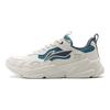 Li Ning Firefly Cushioning Slip Resistant Abrasion Resistant Low top Casual Shoes Men's White Blue AGCT387-1