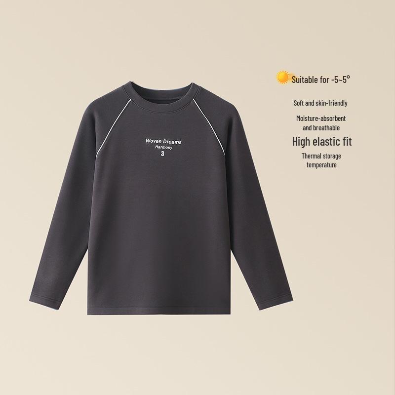 Children's Seamless Thermal Top - German Velvet, High Collar for Autumn/Winter