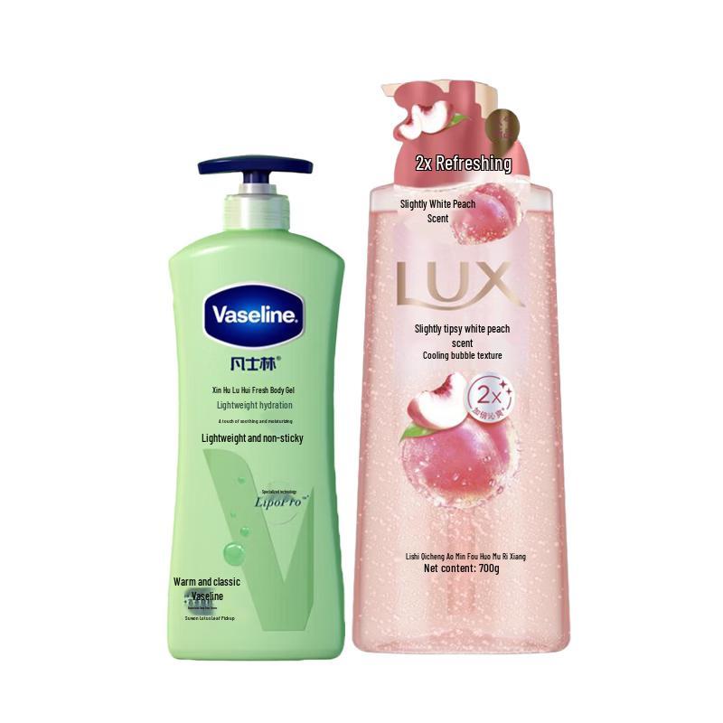 

Vaseline Aloe Fresh Body Lotion & White Peach Shower Gel Set