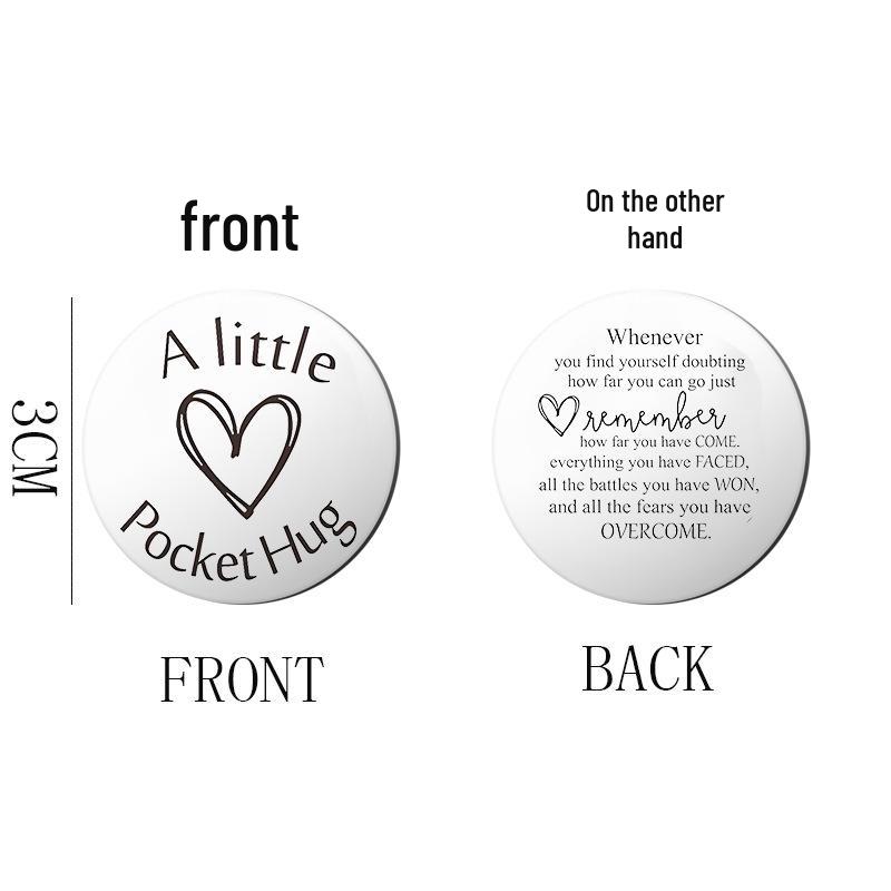 Double-Sided Stainless Steel Decision Coin with Custom Logo Leather Keychain