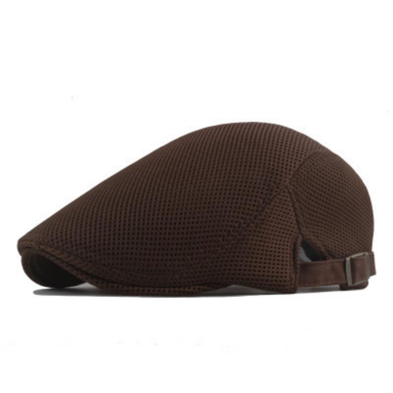 Men Mesh Newsboy Caps British Painters Hats Spring and Summer Ventilate Berets Adjustable Flat Cap Hip Hop Berets