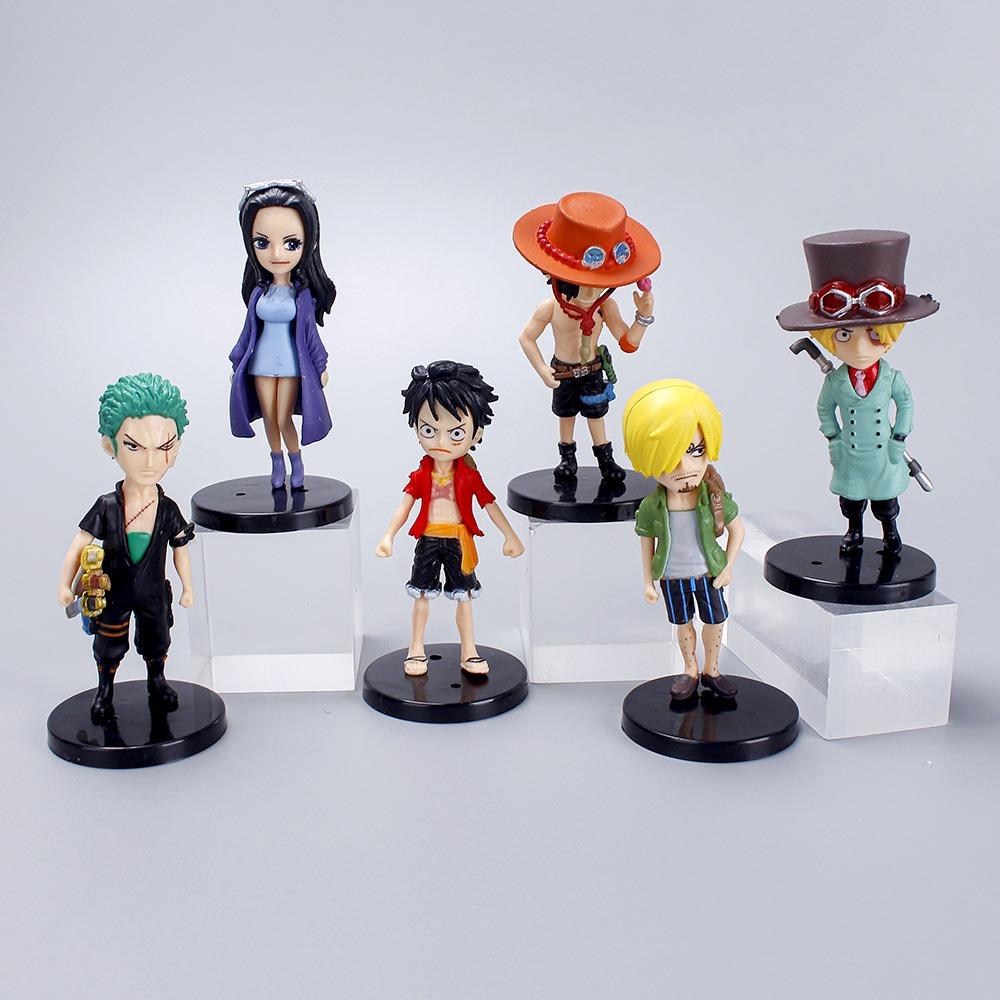 

6pcs/set Anime One Piece Action Figure PVC Luffy Latest Action Collectible Model Decorations Doll Children Playthings Designed For Xmas Present