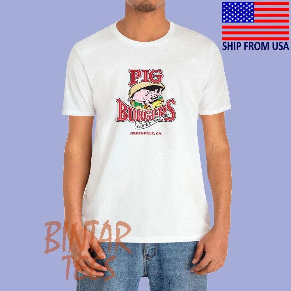 Pig Burger Everybody Wants Some Men s White Size S to 5XL S