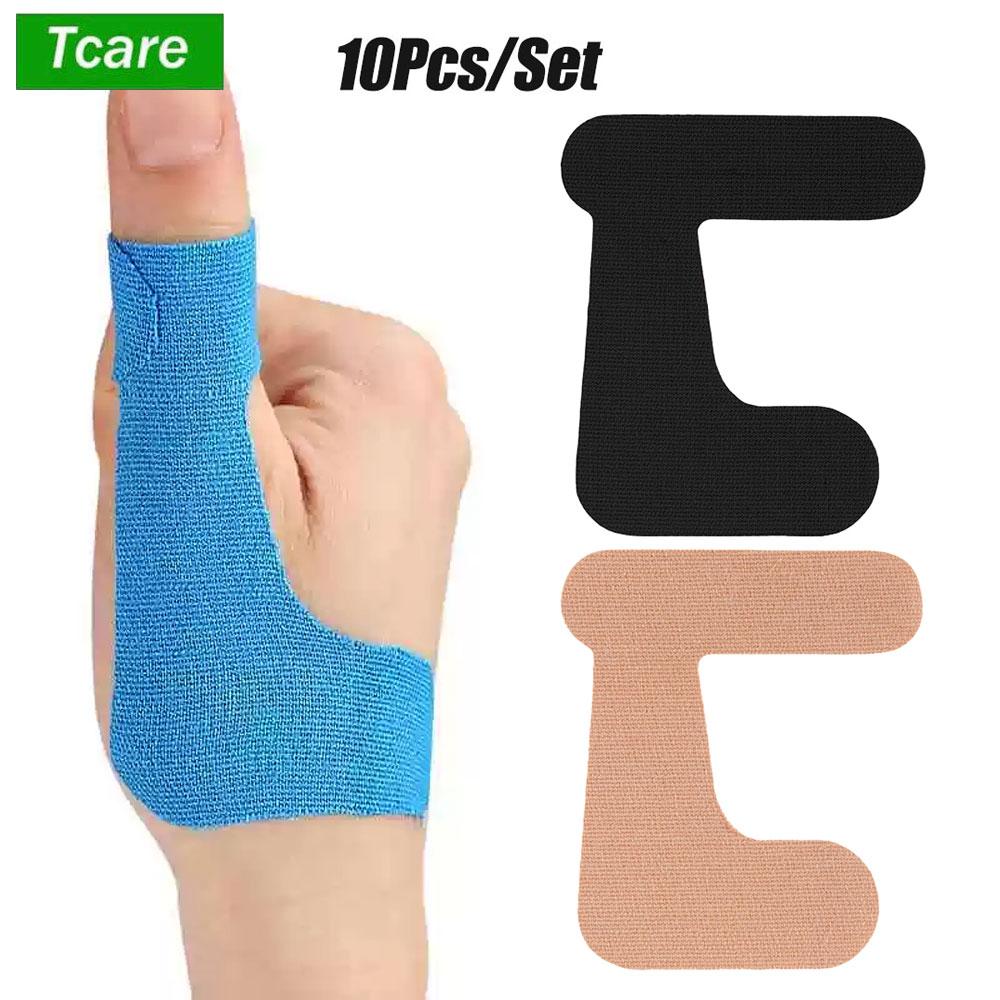 10 Pcs Precut Thumb Support Tape, Self Adhesive Toe Kinesiology Patches Finger Bandages For Housework, Elastic Protecting Strap