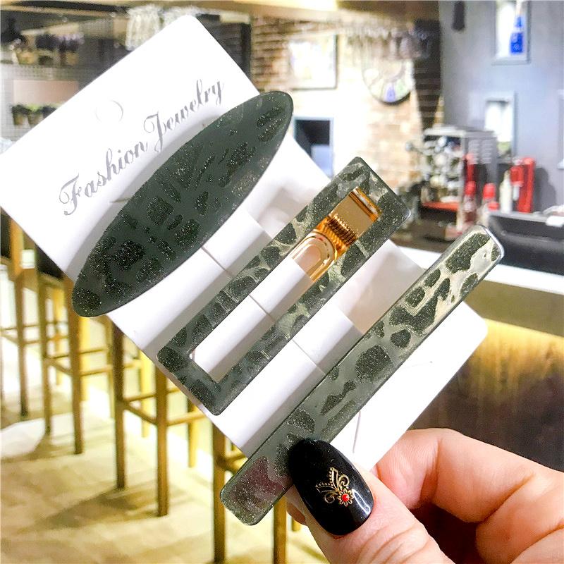 Koreanisches trendiges buntes Acetat 3-teiliges Haarspangen-Set Haarnadel für Frauen Mädchen Haarspangen Zubehör Schmuck Haarklammer Kopfbedeckung