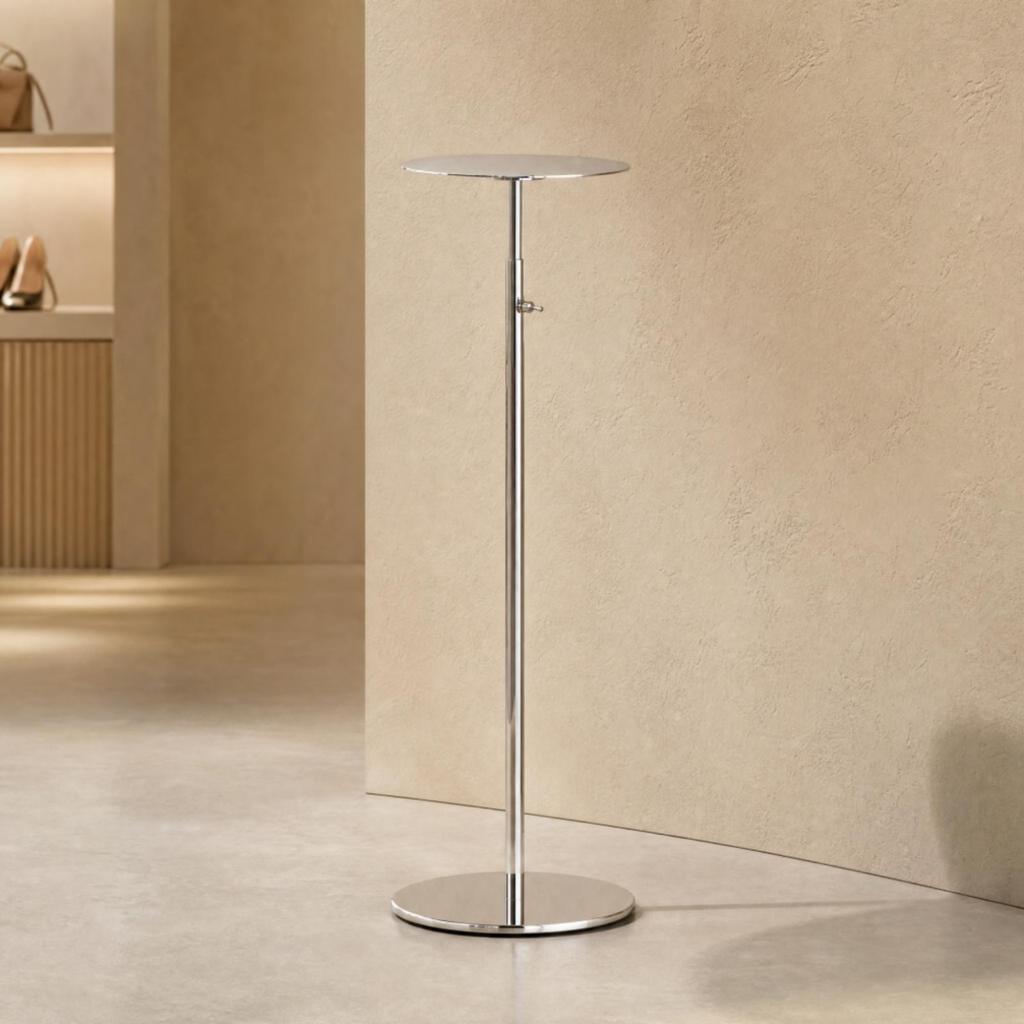 Display Stand with Circular Base Freestanding Retail Upper Plate Stable for Shop