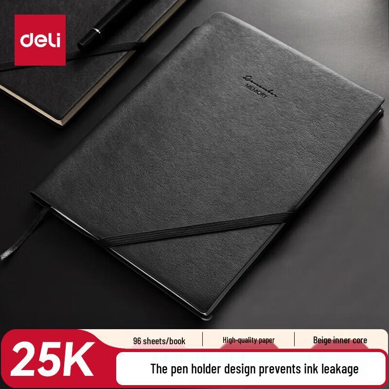Deli 22215 Strap-Bound Notebook