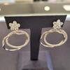 ARTRIA Flower Post-Purple Drop Earrings CHAERET0003WHF