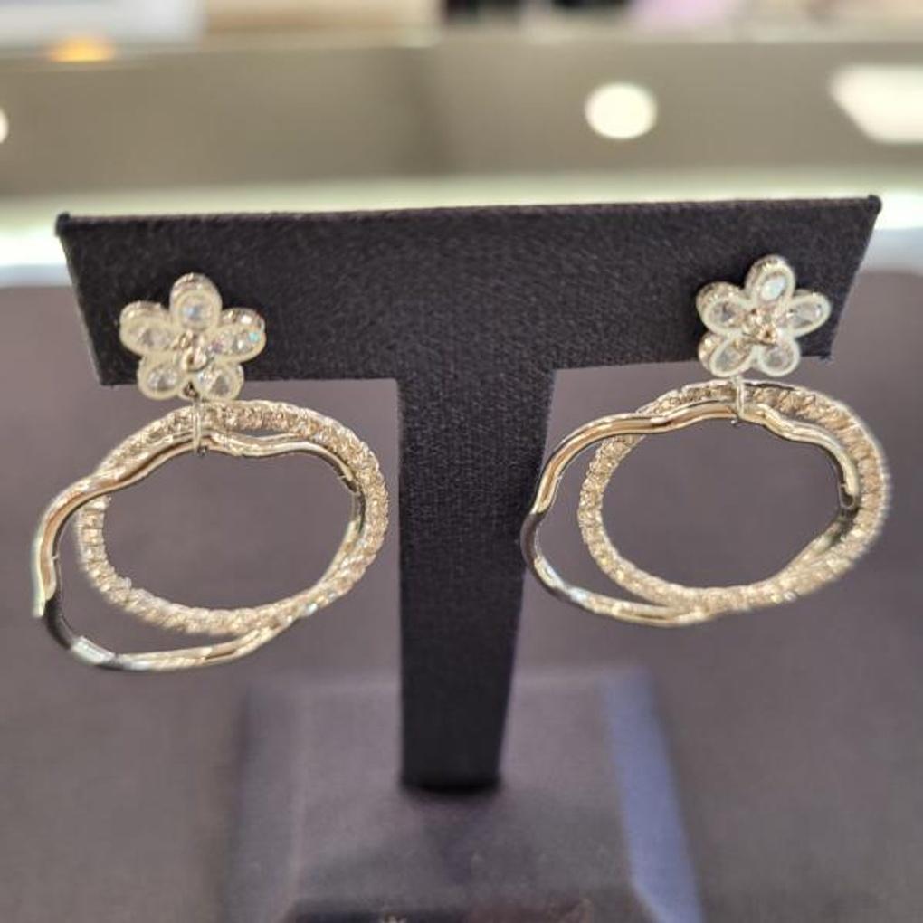 ARTRIA Flower Post-Purple Drop Earrings CHAERET0003WHF