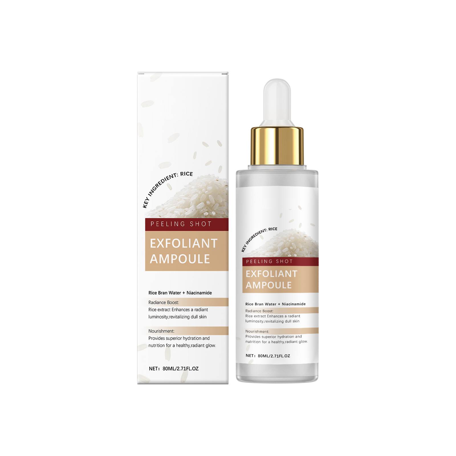 

Peel Shot Glow Rice Ampoule Skin Peel Hydration Shot For Face And Body, Exfoliating Serum For All Skin Types,80ml One Size