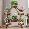 European Style Rolling Multi-Tier Flower Pot Stand