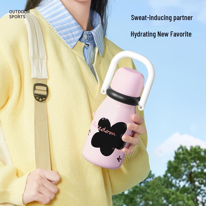 COOKER KING 316 Stainless Steel Kids' Insulated Water Bottle with Strap, 650ml