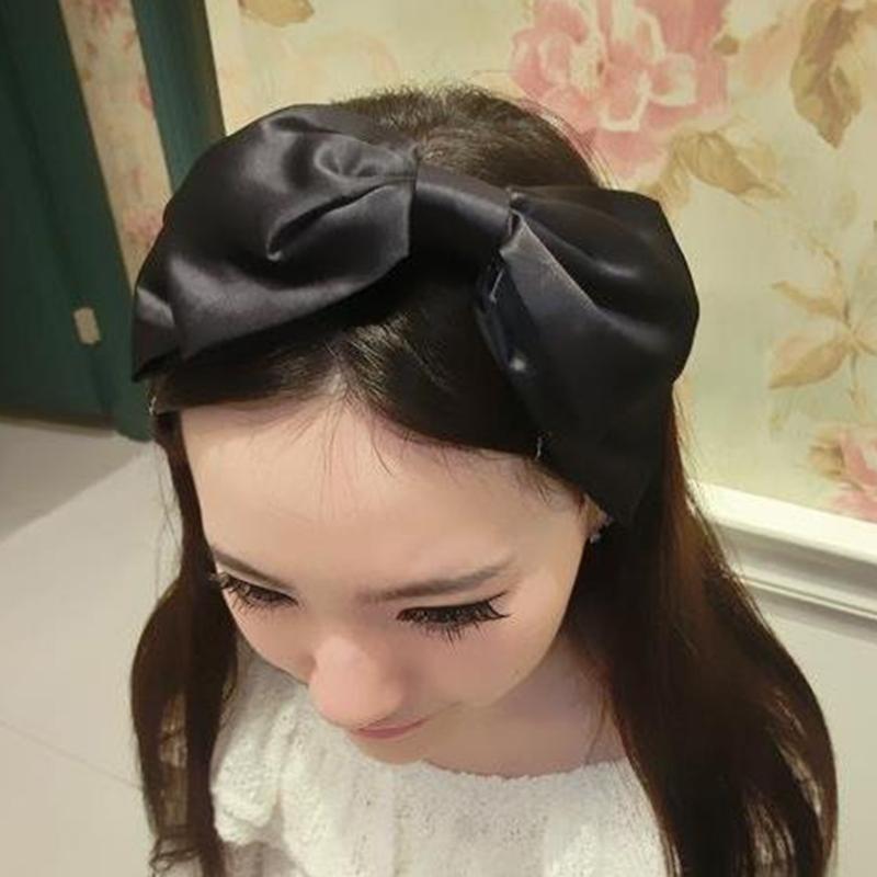 Fashion Large Bowknot Headband for Adult Dinner Party Headhoop French Style White Hair Cover Bow Hairband Hair Accessory