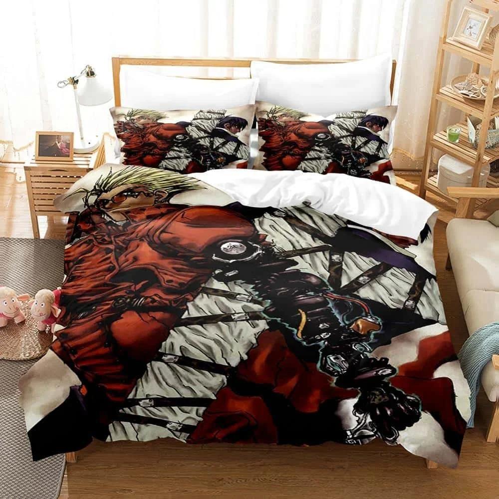 3D Anime TRIGUN STAMPEDE Bedding Set Single Twin Full Queen King Size Bed Set Adult Kid Bedroom Duvet cover Sets Home Textiles