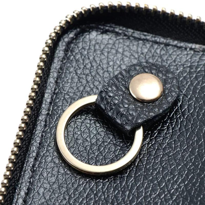 100% Genuine Leather Men's Card Bag, Multifunctional Car Key Bag, Women's Coin Purse