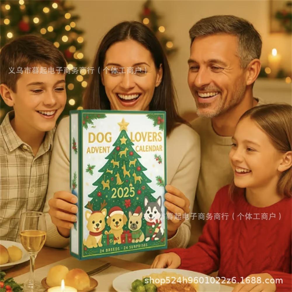 New Product: 2025 Dog Lovers' Advent Calendar Blind Box Acrylic Flat Pendant Christmas Decorations Christmas Gifts