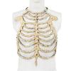 Scheletro di Plastica Realistico Costume Accessori Per Feste di Halloween e Spettacoli Teatrali Con Design Dettagliato