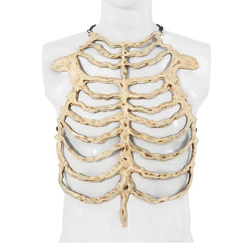 Scheletro di Plastica Realistico Costume Accessori Per Feste di Halloween e Spettacoli Teatrali Con Design Dettagliato