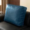 Luxuriou Faux Leather Sofa Back Cushion Cover Rectangular Soft Backrest Lumbar Pillowcase Waterproof Bed Pillowcase Home Decor