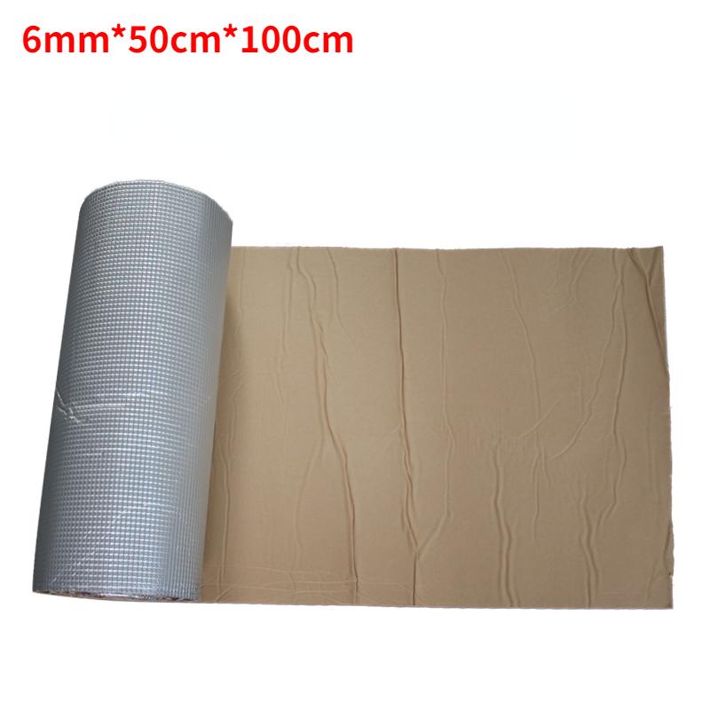 1 Roll 50*200cm Aluminum Foil Cotton Car Thermal Insulation Film Car Truck Thermal Insulation Muffler Pad Fire Protection Foam