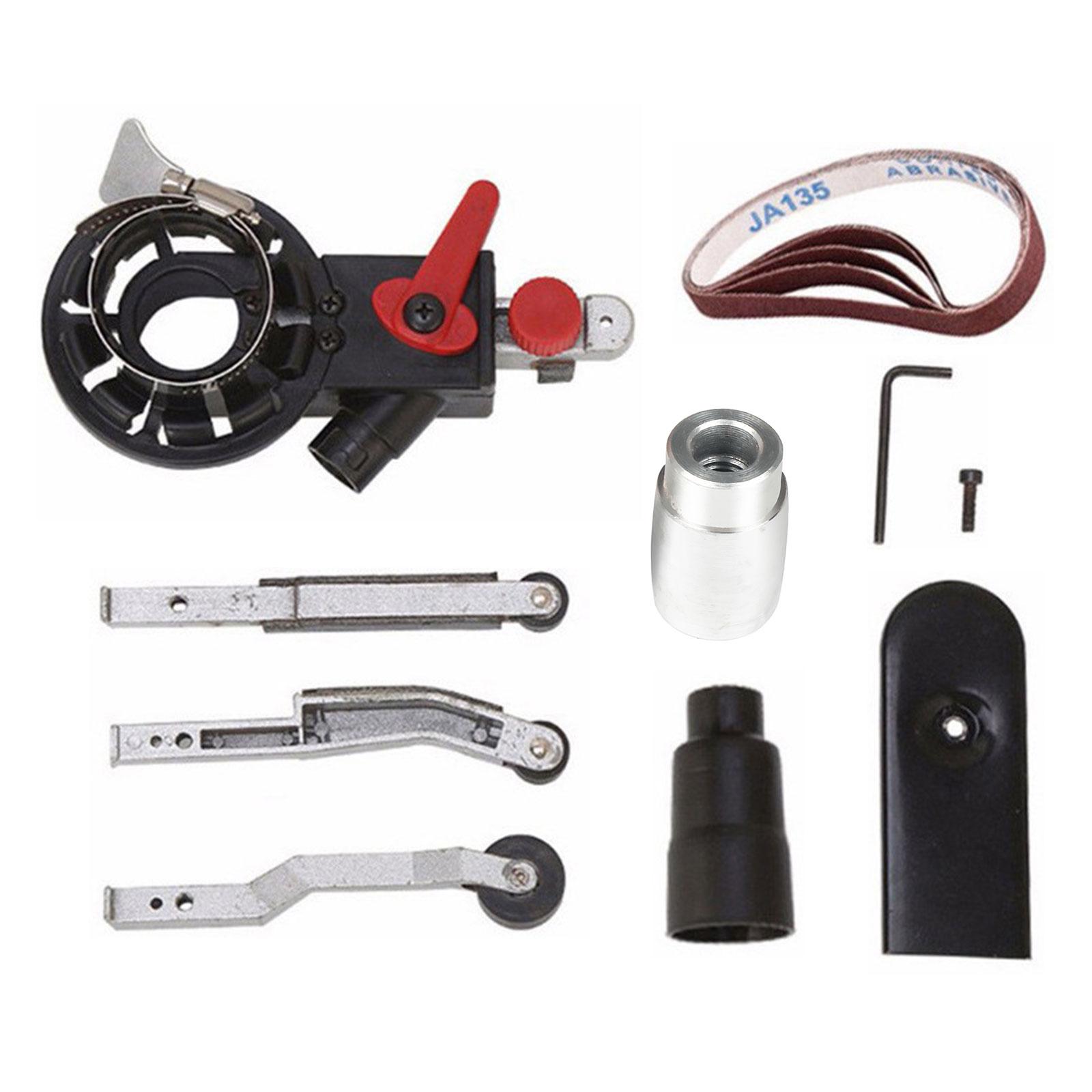 

Адаптер для шлифовальной ленты M10/M14, преобразующий электрическую угловую шлифовальную машину 100/115/125 мм в ленточную шлифовальную машину по дереву и металлу M10