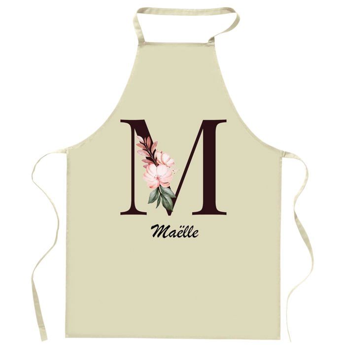 Tablier de cuisine - Maëlle Lettre - Impression bretonne - Coton résistant - Liens ajustables