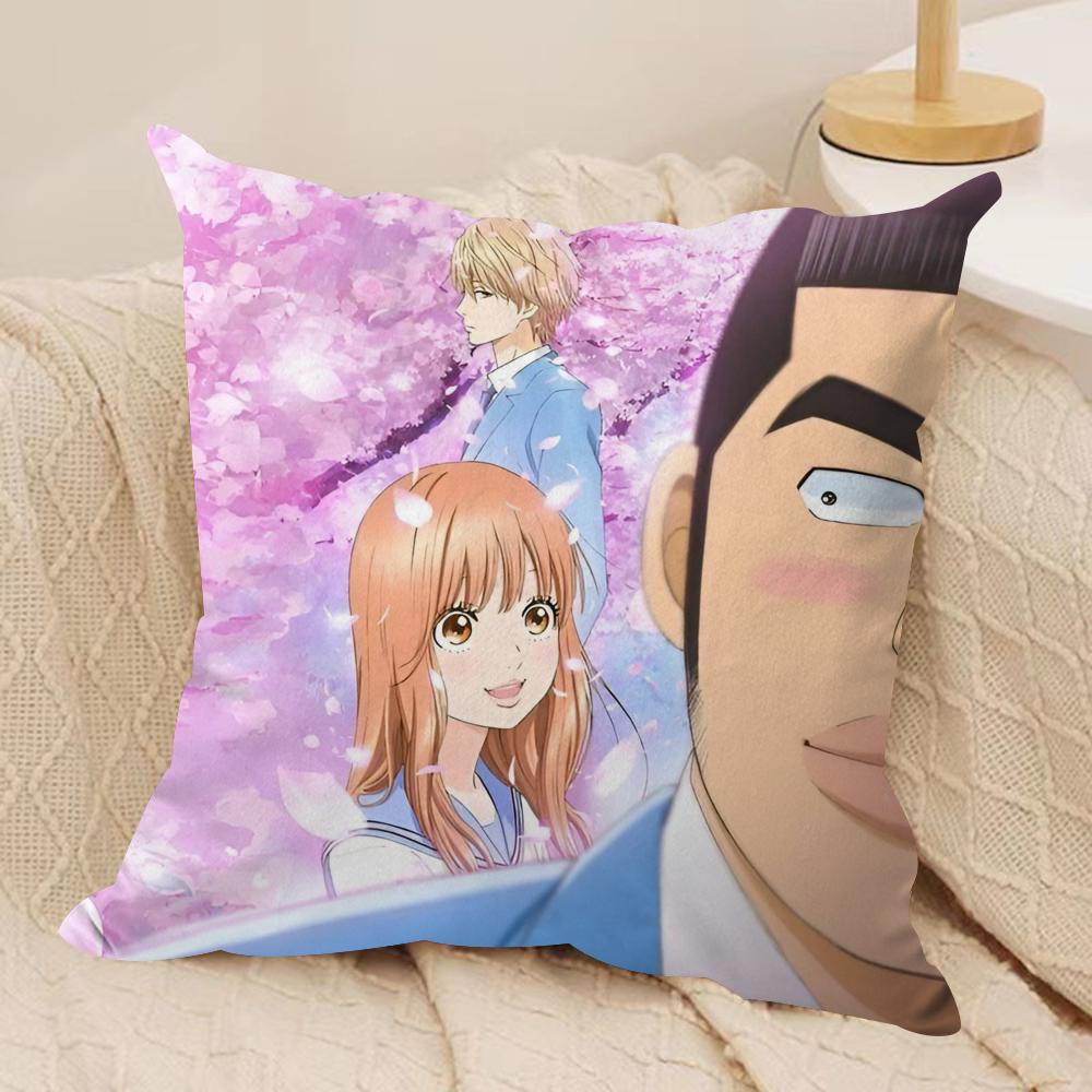 Аниме Моя история любви Наволочка Мягкая плюшевая ткань Двусторонняя печать Наволочка для дивана Всесезонная Декор для дома Подарок 30cmx30cm