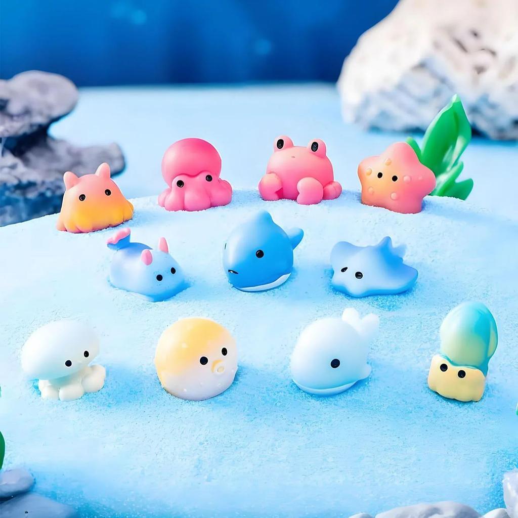 10/20Pcs Mini Ocean Resin Animals Tiny Sea Animals Figurines Mini Fish For Diy Fairy Garden Glass Container Potted Plant Decor