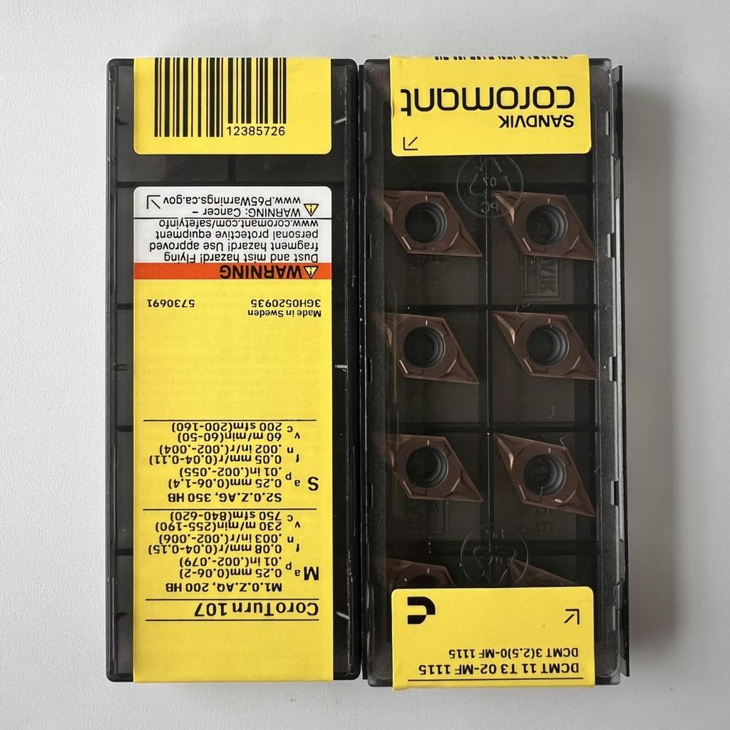 Sandvik / DCMT11T302-MF 1115 / Original Swedish Hard Alloy Blade 10 Pcs