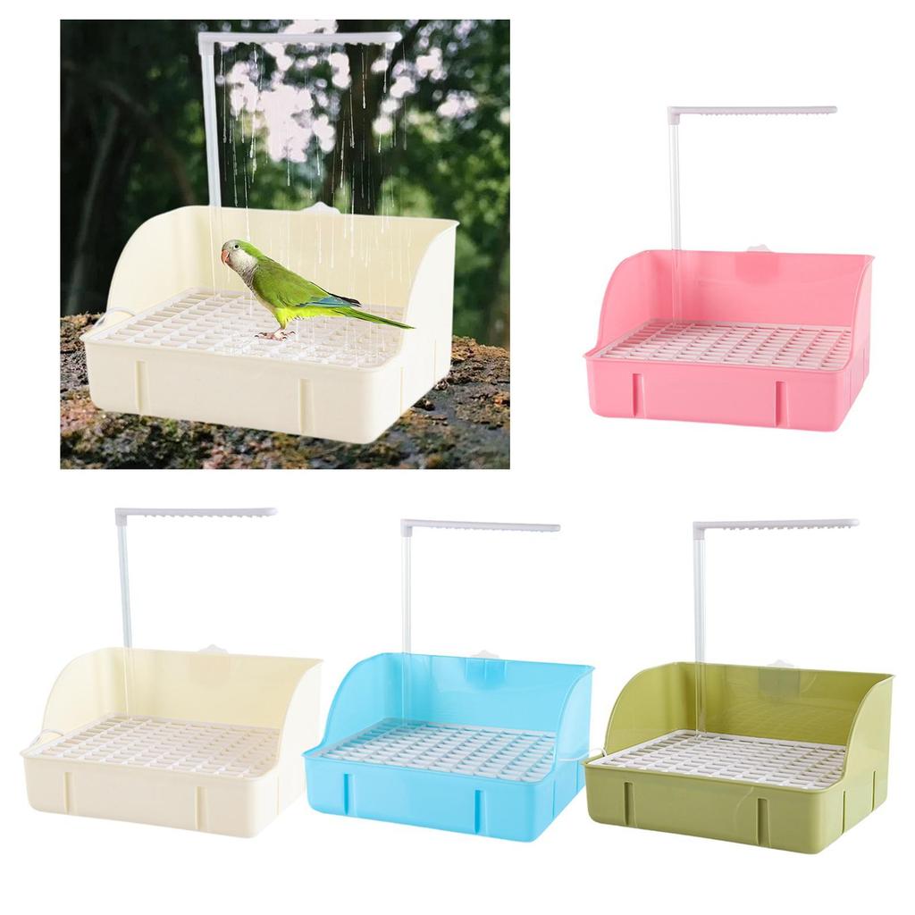 Parrot Bath Shower Parrot Bird Bathtub Toy with Running Water Cage Accessories for Ferret Lovebird African Grey Goldfinch