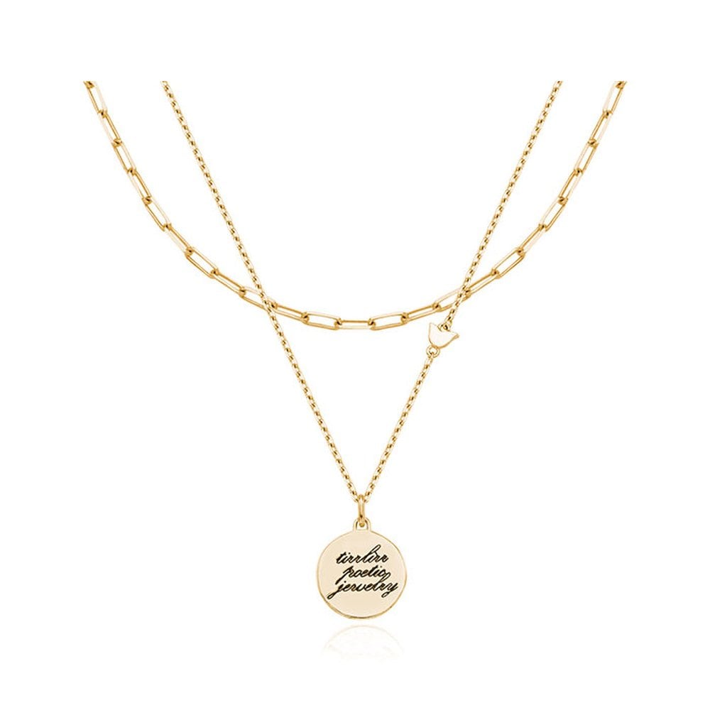 

Chunky Layered Silver-Yellow Necklace Tnssvg11972M