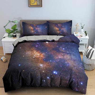 Galaxy Duvet Cover Set Single Double King Queen Size 2/3pcs Bedding Set Universe Outer Space Themed Comforter Cover for Kids