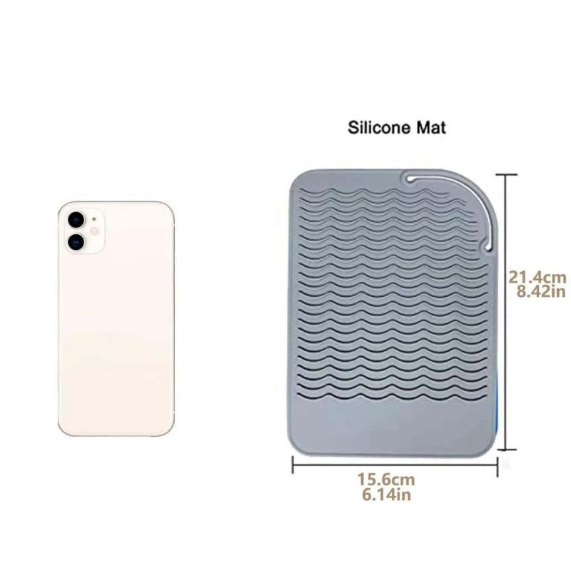 1PC Explosive Curling Iron Pad Hair Straightener Hair Perm Heat Insulation Pad Hair Perm Anti-Slip Mat