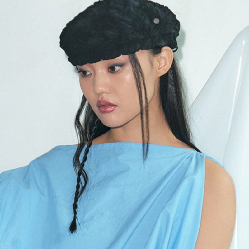 Poesiedame PUFF BERET IN BLACK