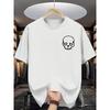 European Sizes Men's Love-Eye Skull Print T-Shirt, Romantic Dark Style, Suitable for Fashion Events, Ideal for Dark Romantic Aesthetics Lover